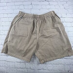 Crazy Shirts Tan Natural Dye Shorts XL Cotton Elastic Waist Hawaii Originals